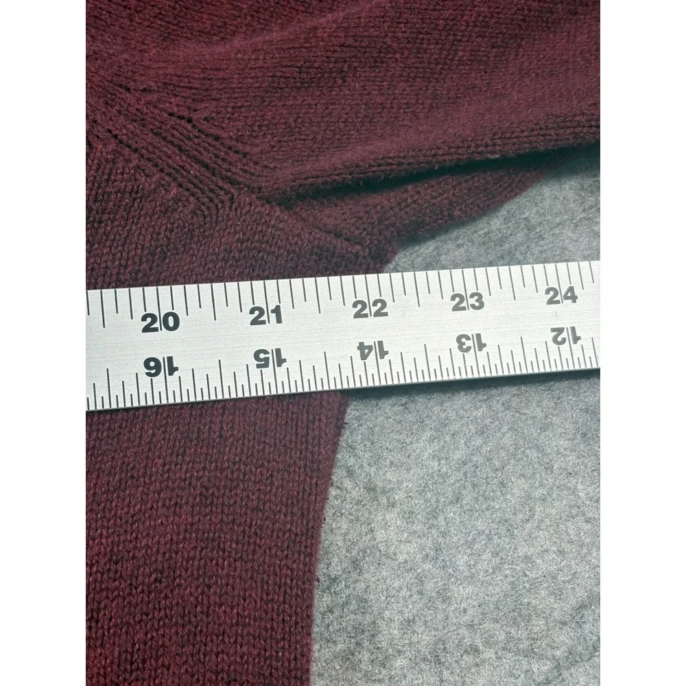 Banana Republic Burgundy Mock‎ Neck Button Pocket Sweater Men's Large